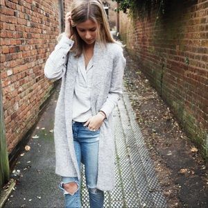 Lou & Grey Long Gray Boucle Sweater Vest  Small